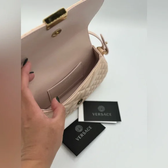 Versace Mini Greca Goddess Quilted Leather Shoulder Bag - Picture 10 of 16